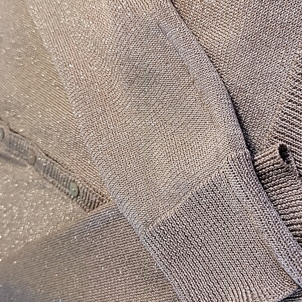 Long Sleeved Gold Sweater With Glitter. EUC - Picture 7 of 9